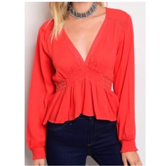 Last 1! 🌟Red Coral Top - Picture 2 of 2